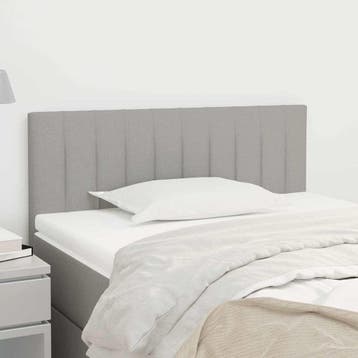 vidaXL Hoofdbord 100 x 5 x 78/88 cm stof lichtgrijs, Maison & Meubles, Verzenden