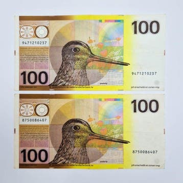 Nederland. - 2 x 100 Gulden - 1977 - PL104 (Zonder