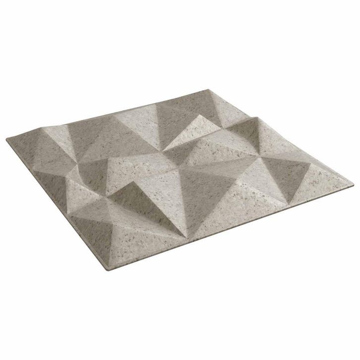 vidaXL Wandpanelen 12 pcs Diamond Beton 50 x 50 cm XPS, Bricolage & Construction, Plaques & Panneaux, Envoi