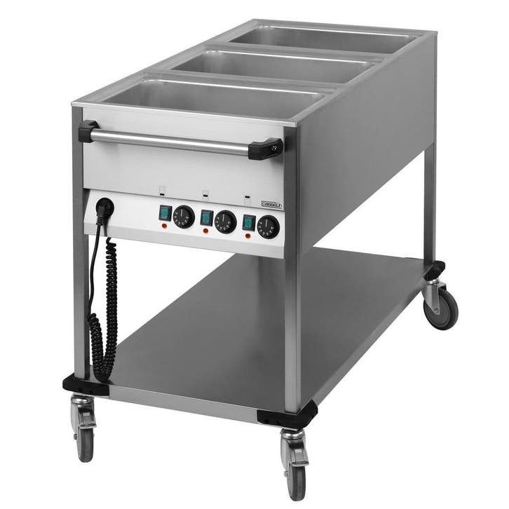 Bain Marie RVS Trolley | 1.25kW | 3x 1/1 GN | Aftapkraan |, Articles professionnels, Horeca | Équipement de cuisine, Envoi