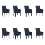 Set van 8 Leren eetkamerstoelen Just met armleuning -, Huis en Inrichting, Stoelen, Ophalen of Verzenden, Nieuw, Leer, Eén