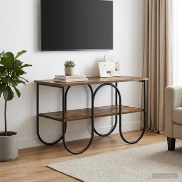 vidaXL TV-meubel 80 x 40 x 50 cm Gerookt eiken Bewerkt hout, Verzenden