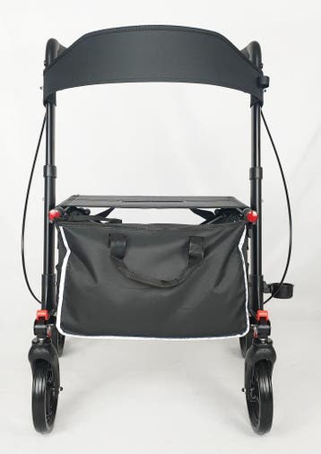 Rollator Plaza Lite Dubbel Opvouwbaar Black (Nieuw), Diversen, Ophalen of Verzenden, Opvouwbaar, Nieuw