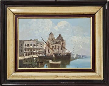 Italiaanse school (XX) - Veduta di Pozzuoli