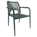Stoel | PVC Rotan/Aluminium | Groen | Grijs Frame |, Verzenden, Nieuw in verpakking