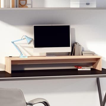 vidaXL Monitorstandaard 100x27x15 cm massief grenenhout, Verzenden