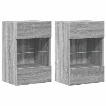 Wandkasten LED | Tweede kansje | OP = OP, Huis en Inrichting, Met plank(en), Gebruikt, Verzenden, Glas