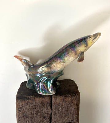 Jema - Jena - Sculpture, Snoek 344 - 36 cm - Céramique,