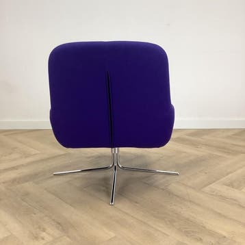 Softline Coco draaifauteuil Deens design, paars - chroom