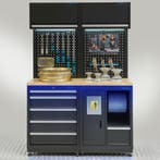 Datona Werkplaatsinrichting PREMIUM met eiken werkblad 135, Doe-het-zelf en Bouw, Ophalen of Verzenden, Nieuw