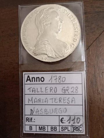 Oostenrijk, Frankrijk. Maria-Theresia. Tallero 1780-1849A