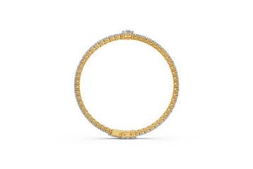 Bracelet de tennis - 14 carats Or jaune - 3.46ct. tw.