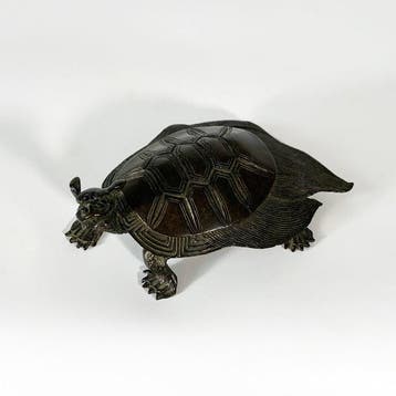 Minogame () DragonTortoise Bronze Okimono - sculptuur