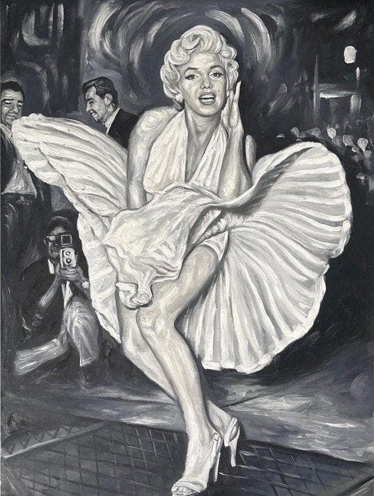 Nguyn Vit Lâm (1993) - Marilyn 80 60 cm, Antiquités & Art, Art | Peinture | Moderne