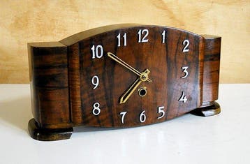 Slingerklok - FMS - Art Deco Hout, Messing - 1930-1940 -, Antiek en Kunst