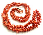 Victoriaanse Mediterranees rood koraalketting met barrel