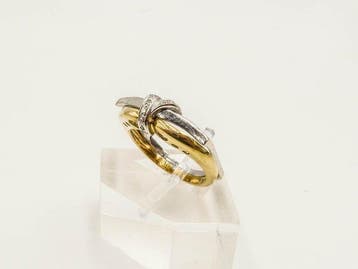 Bague - 18 carats Or jaune, Or blanc Diamant (Naturelle), Bijoux, Sacs & Beauté