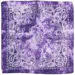 Fako Fashion - Paisley Bandana - Tie Dye - Acid Wash - Paars, Verzenden, Nieuw