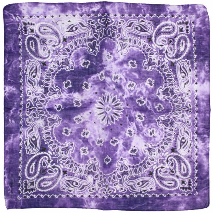 Fako Fashion - Paisley Bandana - Tie Dye - Acid Wash - Paars, Kleding | Heren, Mutsen, Sjaals en Handschoenen, Verzenden