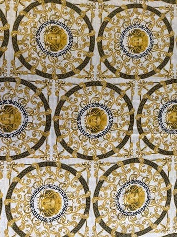 tissu glamour néo-baroque doré - Tissu de rideau - 280 cm -