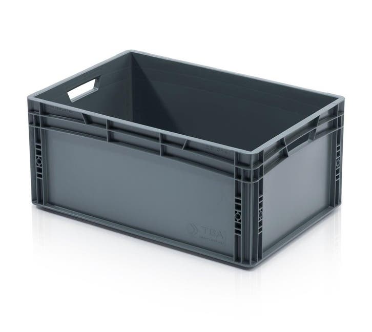 Stapelbak 600x400x270 mm euronorm zwart kunststof nieuw, Doe-het-zelf en Bouw, Overige Doe-Het-Zelf en Bouw, Ophalen of Verzenden