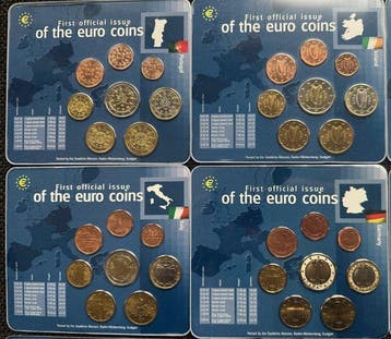 Europe. Series 1 Cent - 2 Euro 1999/2002 (12 series) (Sans