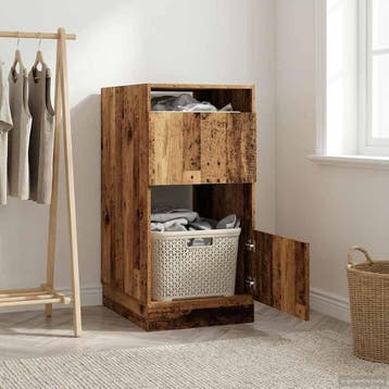 vidaXL Wasrek met opslag Oudhout 50 x 68 x 102 cm Bewerkt, Huis en Inrichting, Verzenden, Nieuw