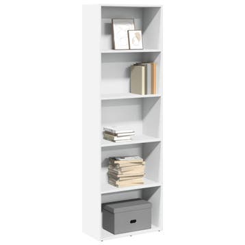 vidaXL Boekenkast 60x30x189 cm bewerkt hout wit, Verzenden