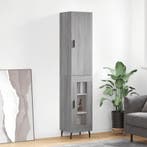 vidaXL Hoge kast 34,5x34x180 cm bewerkt hout grijs sonoma, Verzenden, Nieuw
