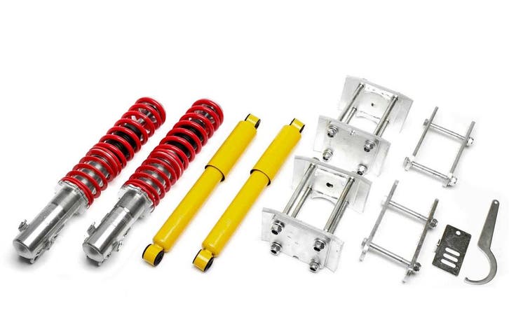 Volkswagen Caddy II schroefset verlagingsset, Autos : Pièces & Accessoires, Suspension & Châssis, Enlèvement ou Envoi