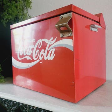 Coca-Cola - Enseigne publicitaire - Koelbox, 1970 - Métal