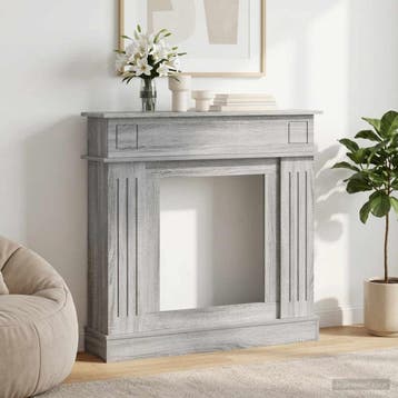 vidaXL Haardombouw Grijs Sonoma 102 x 26 x 100 cm Bewerkt, Huis en Inrichting, Verzenden, Nieuw
