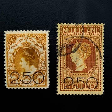 Nederland 1923 - Opruimingsuitgifte 2,50 op 10G incl., Gestempeld