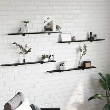 vidaXL Boekenplank Bord 3-laags 4 st 100 x 10 x 1,5 cm, Verzenden