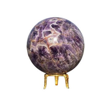 KAMR GEM Chevron Amethyst Sphere 110mm Gepolijste Dream