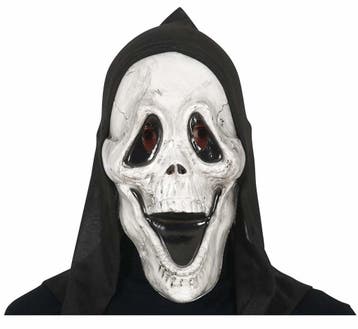 Zwart Witte Halloween Masker Spook, Verzenden