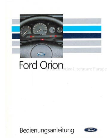 1991 FORD ORION INSTRUCTIEBOEKJE DUITS