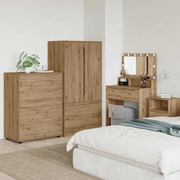 vidaXL Opbergkasten 80 x 48 x 105 cm Bewerkt hout Artisan, Huis en Inrichting, Verzenden, Nieuw