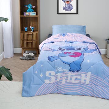 Lazy all-in-one kinderdekbed Stitch - 1-persoons | 140 x 200, Verzenden