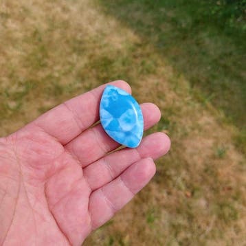 Natuurlijke larimar. Topkwaliteit. Uniek stuk. Cabochon XL –