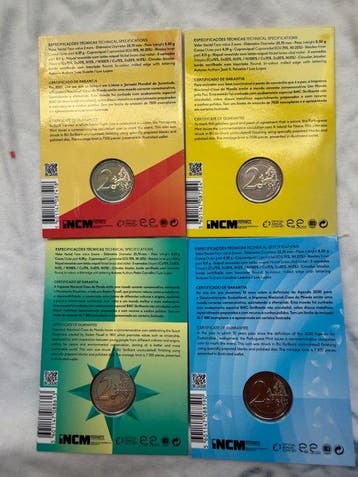 Portugal. 2 Euro 2023/2025 (4 coincards) (Zonder