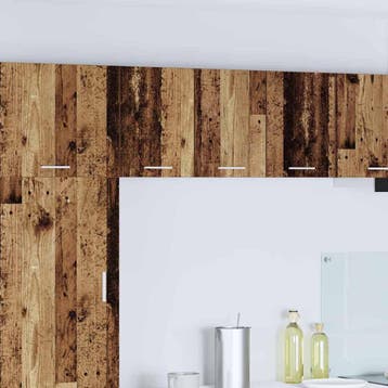 vidaXL Hangkast 2 st Oud Hout en Wit Bewerkt hout, Verzenden, Nieuw