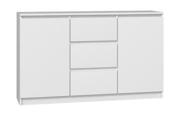 Dressoir - 120 cm 3 lades  wit wit (Dressoirs, Woonkamer), Verzenden