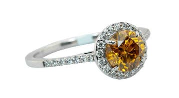 Sans prix de réserve - Bague - 14 carats Or blanc, Orange, Nieuw