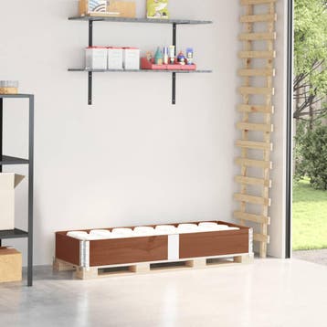 vidaXL Palletopzetrand 150x50 cm massief grenenhout bruin, Verzenden