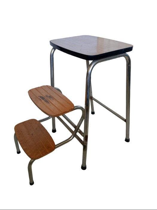 Trapje - Uitklapbaar - Formica - Kruk / Opstapje, Antiquités & Art, Art | Objets design