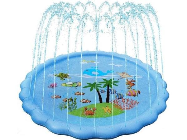 Veiling - iBello Sprinkler Waterspeelmat Oceaan Blauw 170 cm, Jardin & Terrasse, Accessoires de piscine