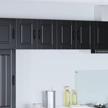vidaXL Wandkast PORTO 2 st Zwart Bewerkt hout, Verzenden, Nieuw