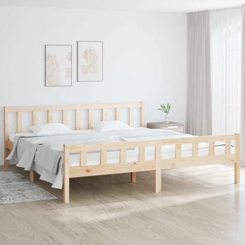 vidaXL Bedframe zonder matras massief hout 160x200 cm, Verzenden