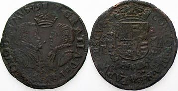 Kupfer Jeton 1577 Nederland-utrecht, Stadt Aufgabe Der St..., Verzenden, België